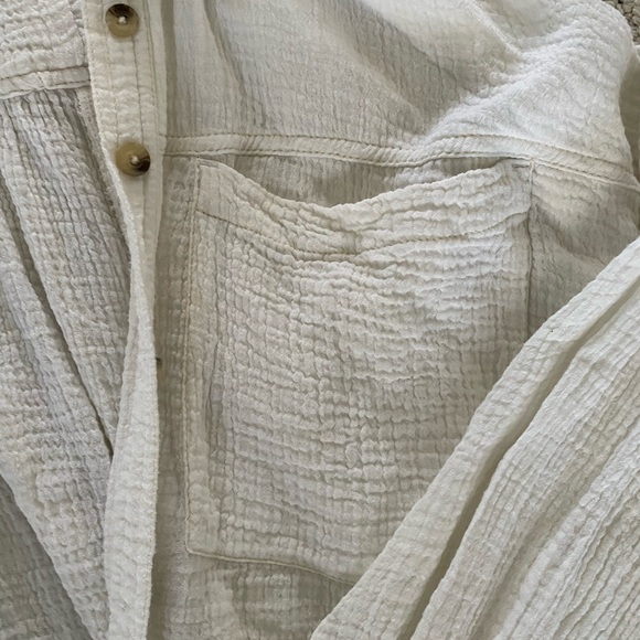 Free People Cardiff Cotton Gauze Button Up Shirt - Picture 5 of 6
